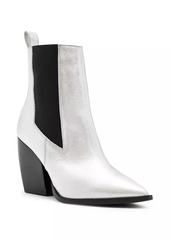 AllSaints Ria Metallic Leather Chelsea Boots