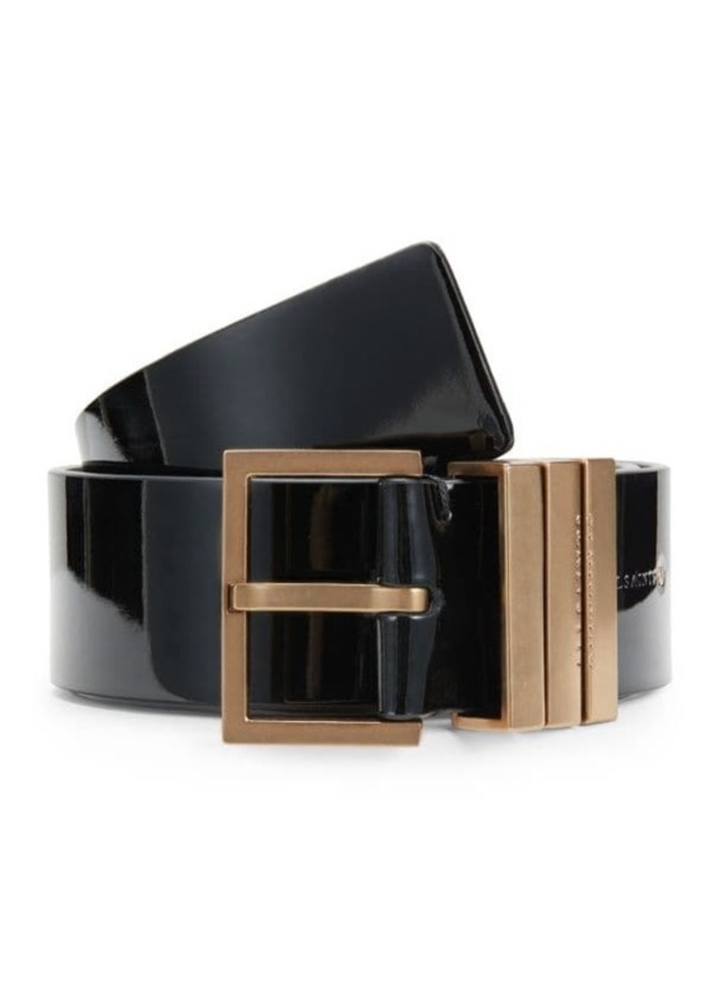 AllSaints Square Frame Buckle Leather Belt