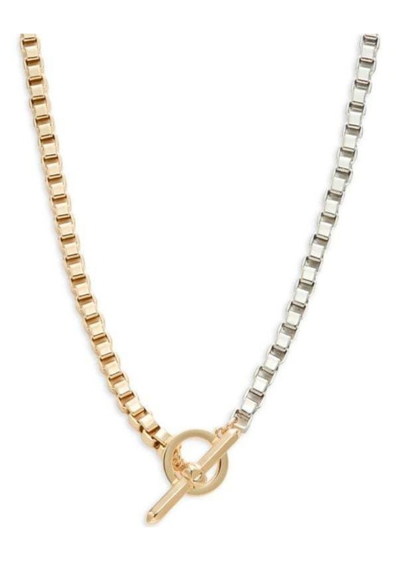 AllSaints Two-Tone Box Chain Necklace/22"