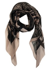 AllSaints Cacti Cotton & Silk Large Square Scarf in Black at Nordstrom