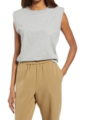 Women's Allsaints Coni Shoulder Pad Cotton Sleeveless Muscle T-Shirt