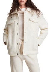 AllSaints Faye Wool Blend Jacket in Off White at Nordstrom