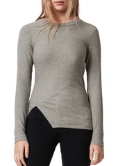 Women's Allsaints Gia Long Sleeve Ribbed Knit Top