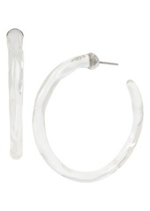 AllSaints Resin Hoop Earrings in Clear/Silver at Nordstrom