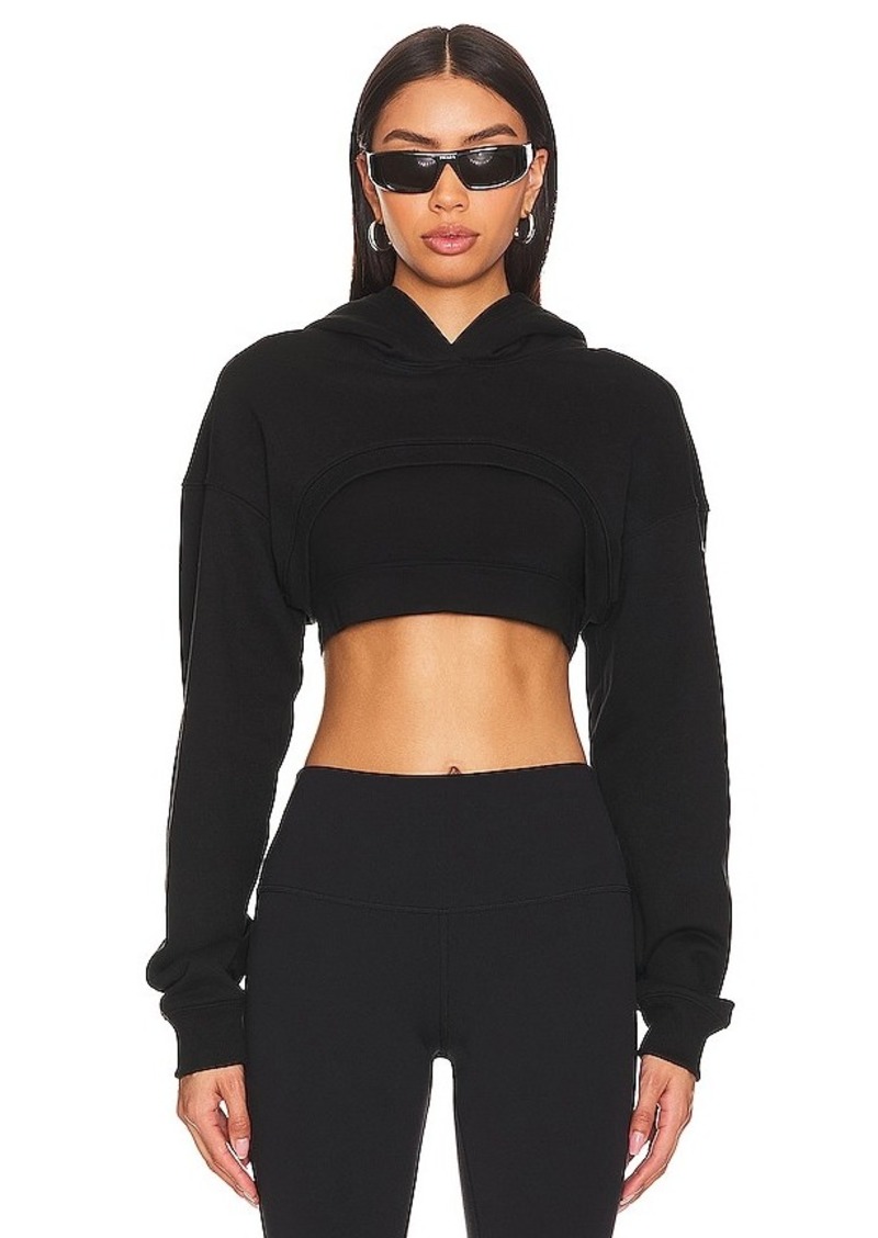 alo Cropped Shrug It Off Cropped Hoodie