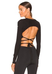 alo Ribbed Wrap It Up Top
