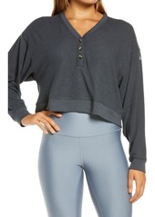 Alo Soho Henley in Anthracite at Nordstrom