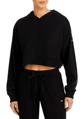 Alo Yoga Muse Rib-Knit Hooded Sweatshirt