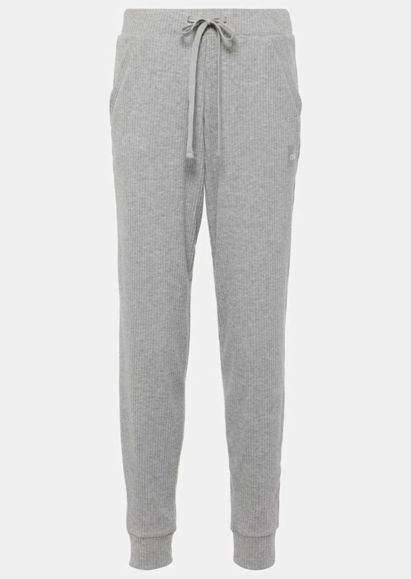 Alo Yoga Muse ribbed-knit jersey sweatpants