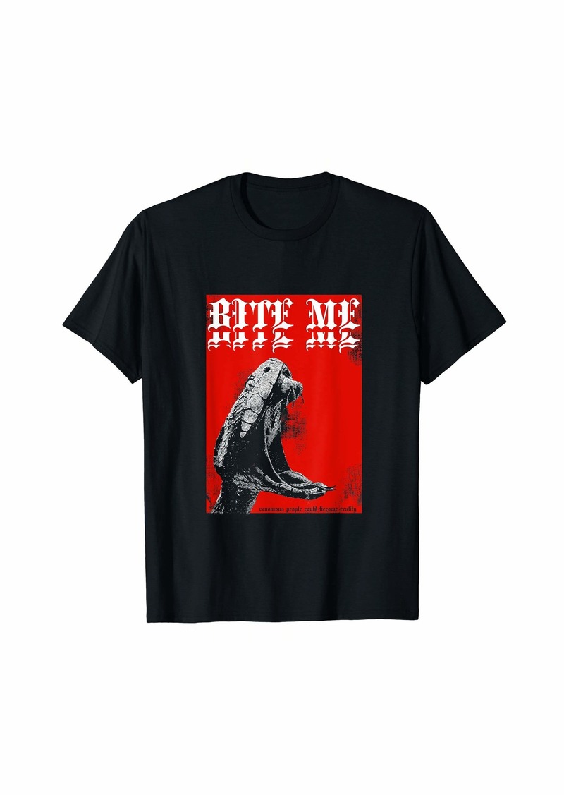 Alternative Apparel Alternative Clothes Aesthetic Goth Women - Bite Me Snake T-Shirt
