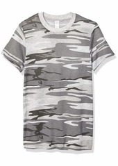Alternative Apparel Alternative Men's Printed Jersey Crew t-Shirt eco Light Grey Camouflage