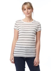 Alternative Apparel Alternative Women's Printed Ideal T-Shirt Eco Ivory/Ink Stripe