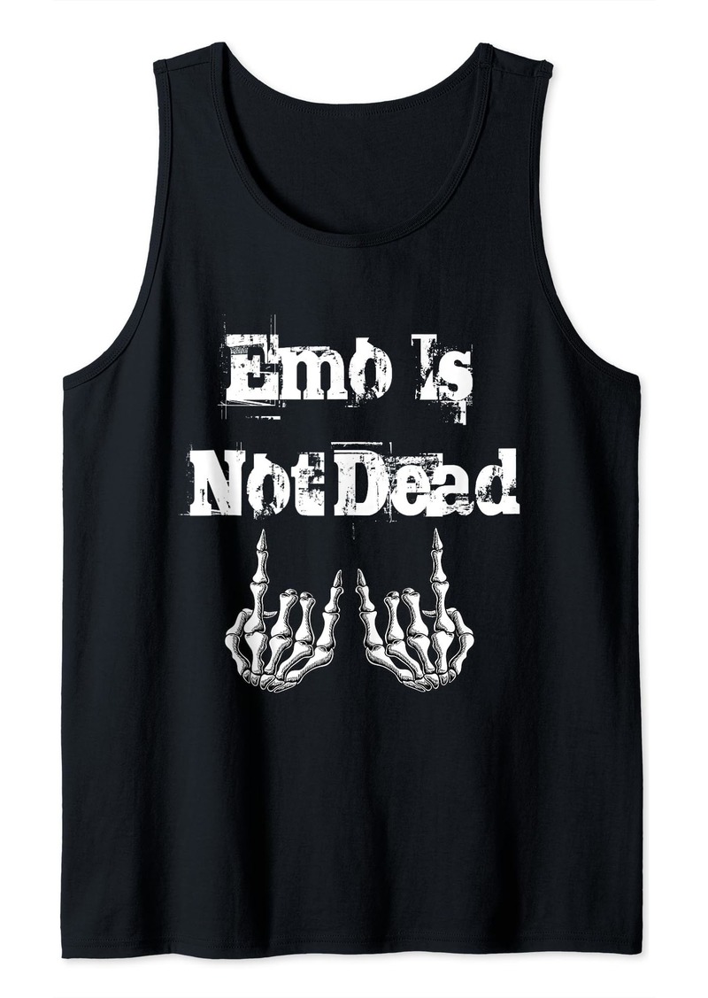 Alternative Apparel Asthetic Emo is Not Dead Style Skeleton Hand Tank Top