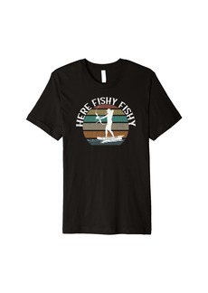 Alternative Apparel Bow Fishing - Here Fishy Fishy Fisherman's Gift Premium T-Shirt