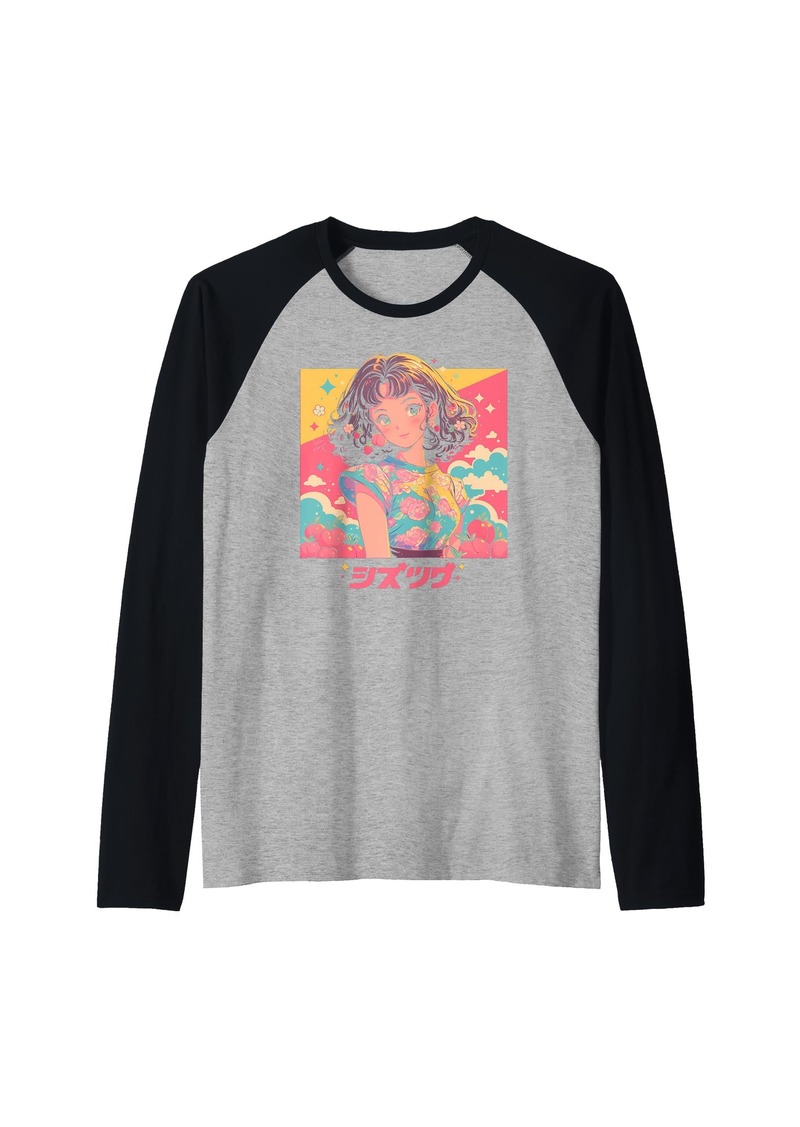 Alternative Apparel Fruit Strawberry Pastel Anime Girl Waifu Cute Alt Aesthetic Raglan Baseball Tee