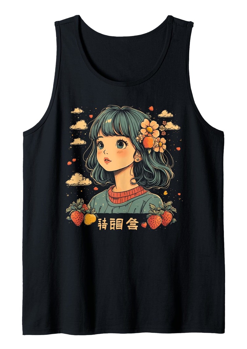 Alternative Apparel Fruit Strawberry Pastel Anime Girl Waifu Cute Alt Aesthetic Tank Top