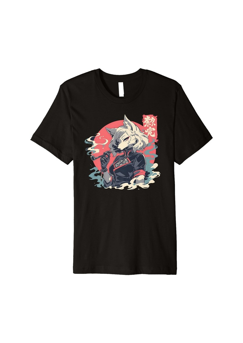 Alternative Apparel Goth Grunge Demon Anime Furry Wolf Horror Alt Aesthetic Premium T-Shirt