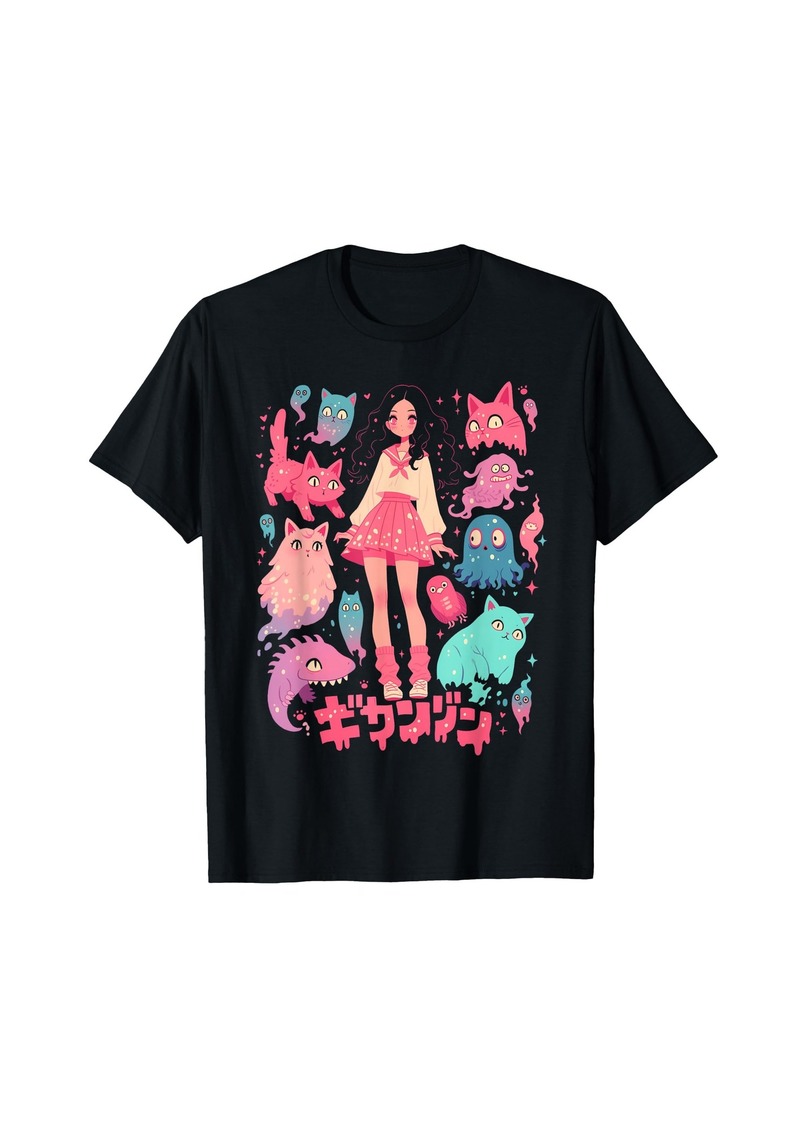 Alternative Apparel Goth Grunge Demon Anime Girl Waifu Horror Alt Aesthetic T-Shirt