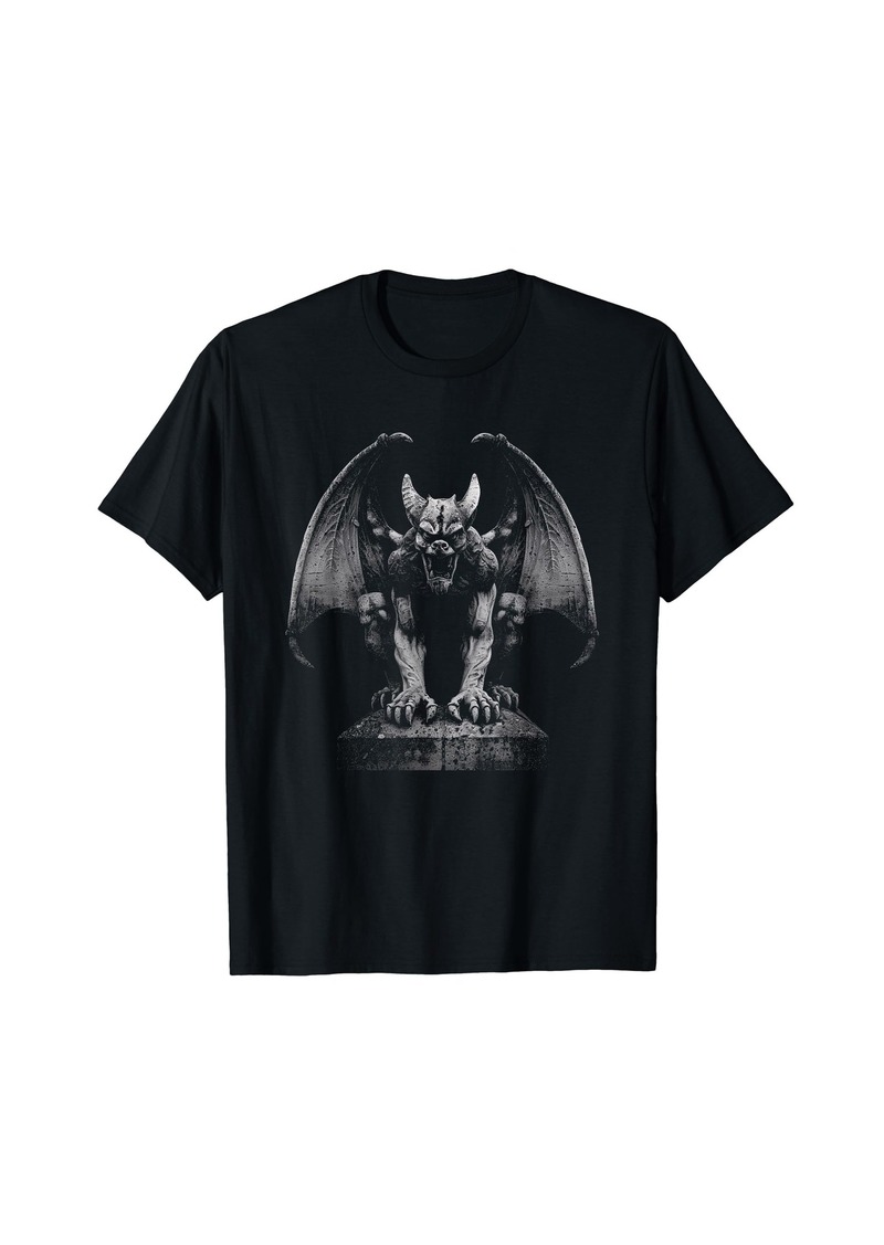 Alternative Apparel Gothic Gargoyle Statue Dark Art Occult Demon Goth Alt Horror T-Shirt