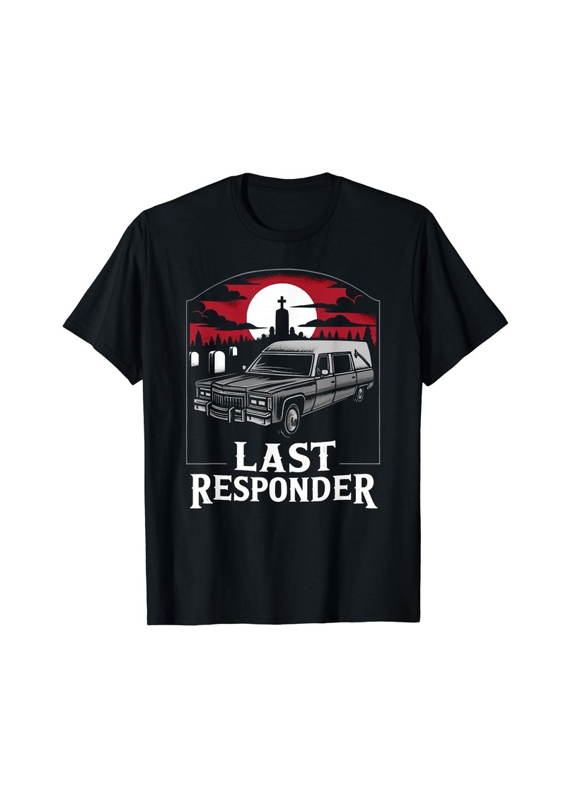 Alternative Apparel Last Responder Hearse Funny Dark Humor Morbid Death Alt Goth T-Shirt