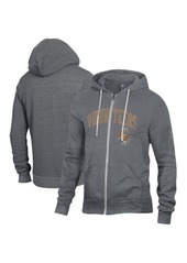 Men's Alternative Apparel Heathered Charcoal Tennessee Volunteers Rocky Tri-Blend Full-Zip Hoodie in Heather Charcoal at Nordstrom