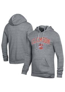 Men's Alternative Apparel Heathered Gray Clemson Tigers Challenger Tri-Blend Pullover Hoodie in Heather Gray at Nordstrom