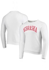 Men's Alternative Apparel White Nebraska Huskers The Champ Tri-Blend Raglan Pullover Sweatshirt at Nordstrom