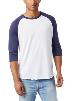 Alternative Apparel Men's Keeper Jersey Baseball T-shirt - White, Navy