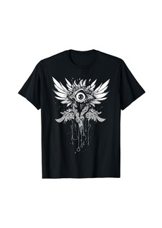 Alternative Apparel Weirdcore Eyeball Dark Pastel Goth Halloween Eyeball Wings T-Shirt