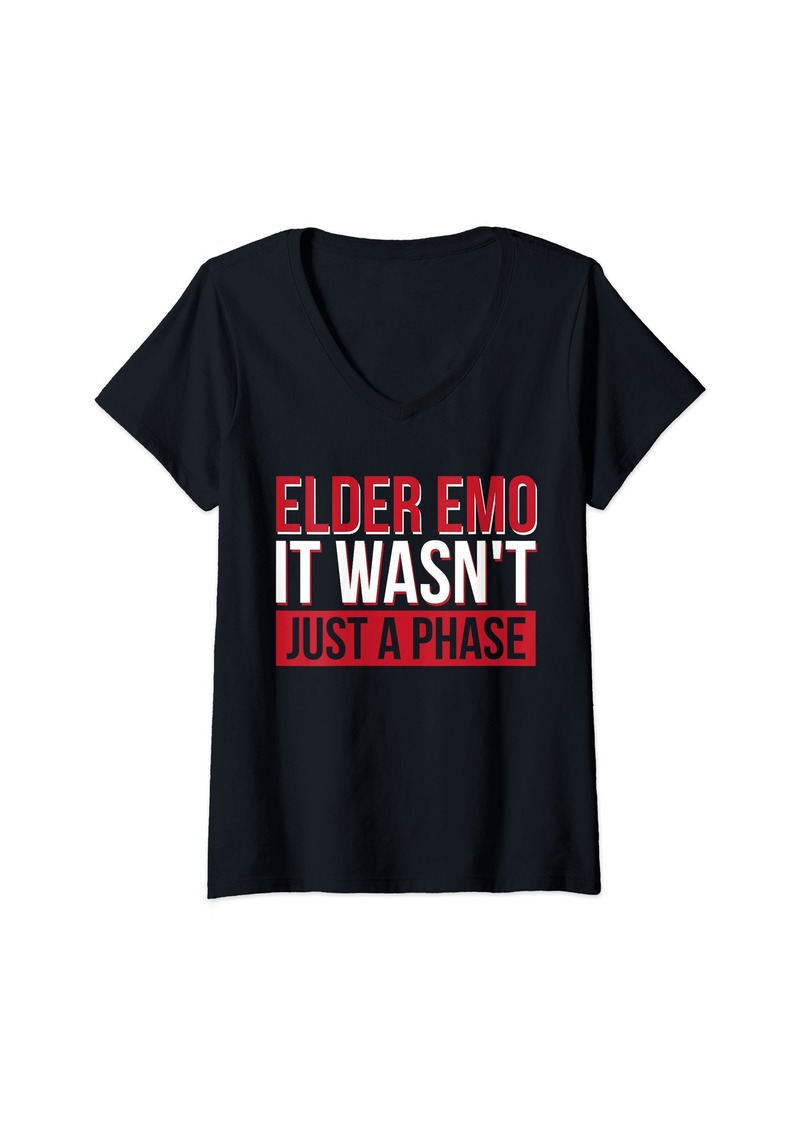 Alternative Apparel Womens Elder Emo It Wasn't Just A Phase V-Neck T-Shirt