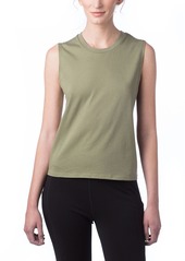 Alternative Apparel Women's Go-To Cropped Muscle Tank Top - Military-Like