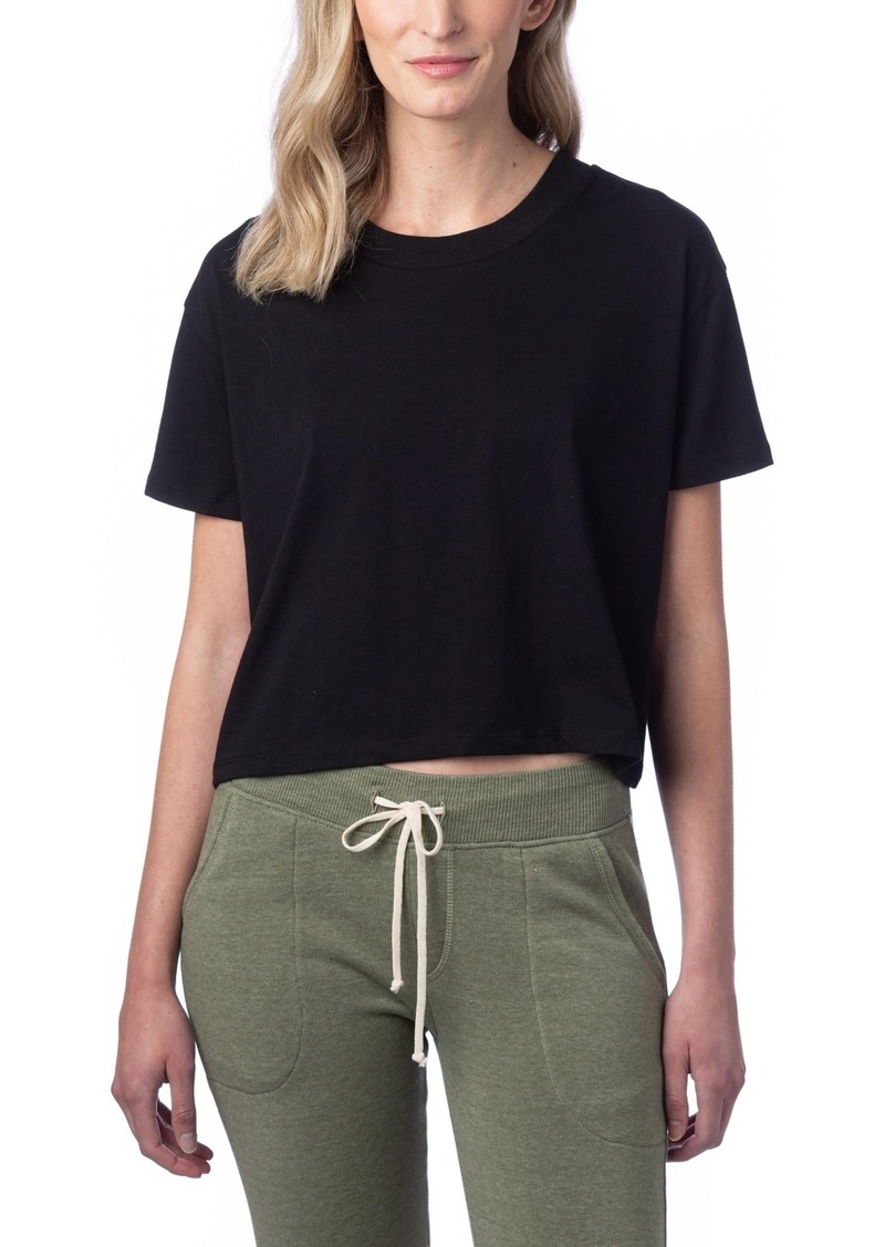 Alternative Apparel Women's Go-To Headliner Cropped T-shirt - Black