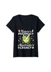 Alternative Apparel Womens Nature's Pharmacy Ayurveda's Legacy Ayurveda Healer V-Neck T-Shirt
