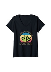 Alternative Apparel Womens Naturopathic Doctor Alternative Medicine Naturopathy V-Neck T-Shirt