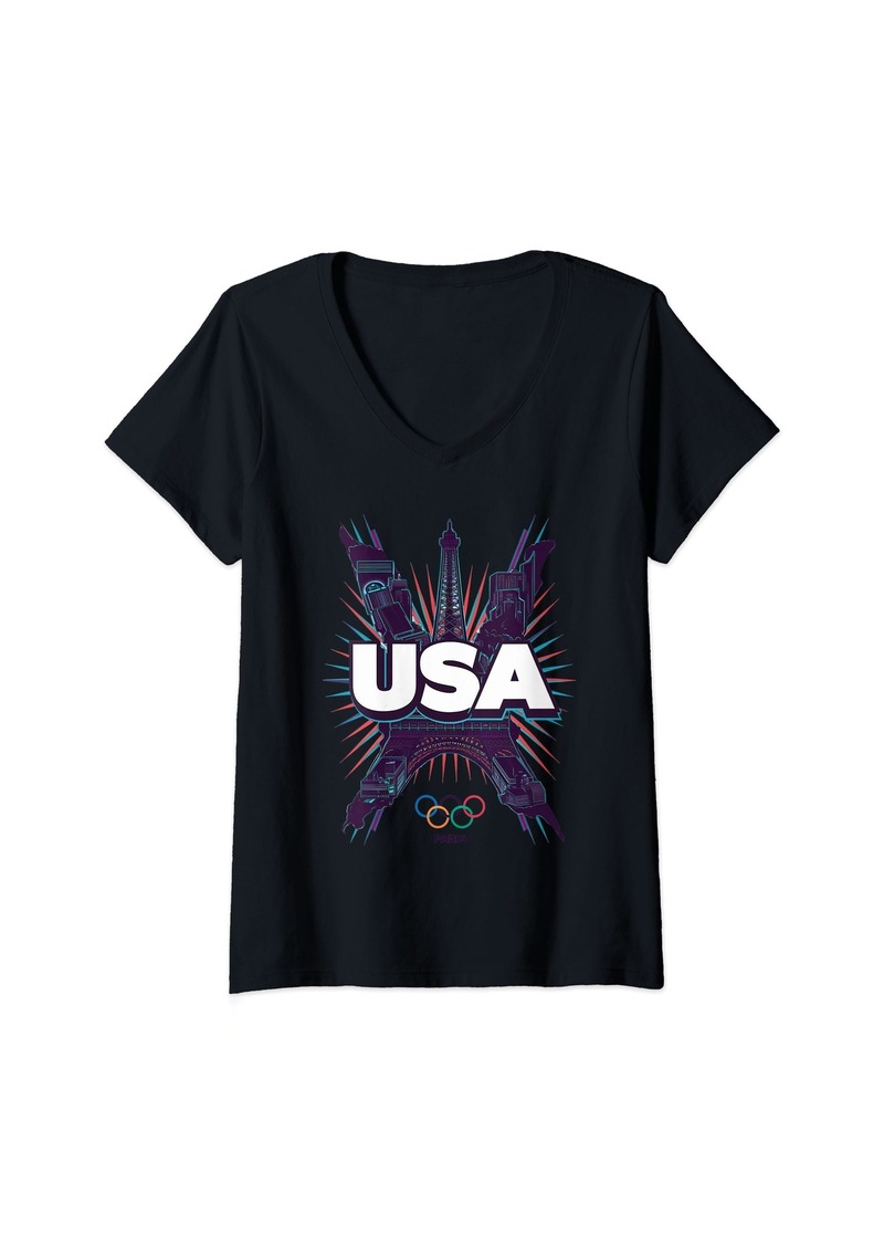 Alternative Apparel Womens USA Paris V-Neck T-Shirt