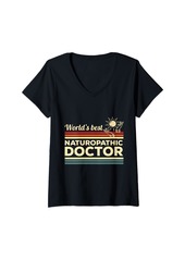 Alternative Apparel Womens World's Best Naturopathic Doctor Naturopath Naturopathy V-Neck T-Shirt