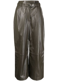 Altuzarra Albany cropped leather trousers