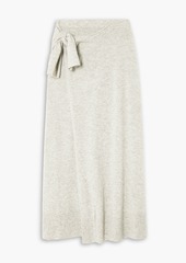 Altuzarra - Alastor wrap-effect mélange cashmere midi skirt - Gray - XL