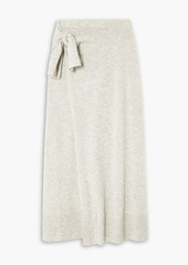 Altuzarra - Alastor wrap-effect mélange cashmere midi skirt - Gray - L