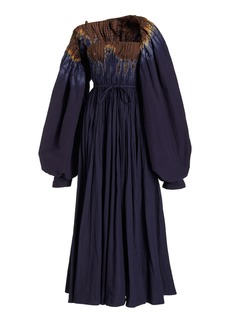 Altuzarra - Andrea Shirred Cotton Maxi Dress - Multi - FR 34 - Moda Operandi