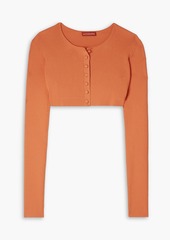 Altuzarra - Blazar cropped ribbed-knit cardigan - Orange - M