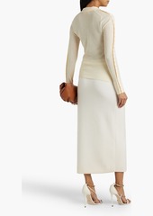 Altuzarra - Button-detailed ribbed wool and silk-blend top - White - XS