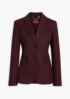 Altuzarra - Checked wool-blend tweed blazer - Burgundy - FR 36