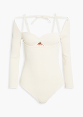 Altuzarra - Cold-shoulder cutout ribbed-knit bodysuit - White - XS