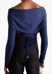 Altuzarra - Crawley off-the-shoulder knitted wrap cardigan - Blue - XL