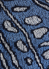 Altuzarra - Cropped jacquard-knit cardigan - Blue - L