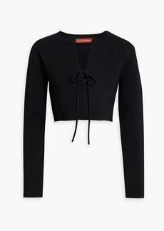 Altuzarra - Cropped lace-up knitted cardigan - Black - M