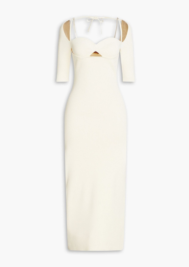 Altuzarra - Mareen cutout ribbed-knit maxi dress - White - XS