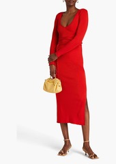 Altuzarra - Damali layered ribbed-knit midi dress - Red - L