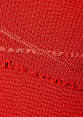 Altuzarra - Damali layered ribbed-knit midi dress - Red - L